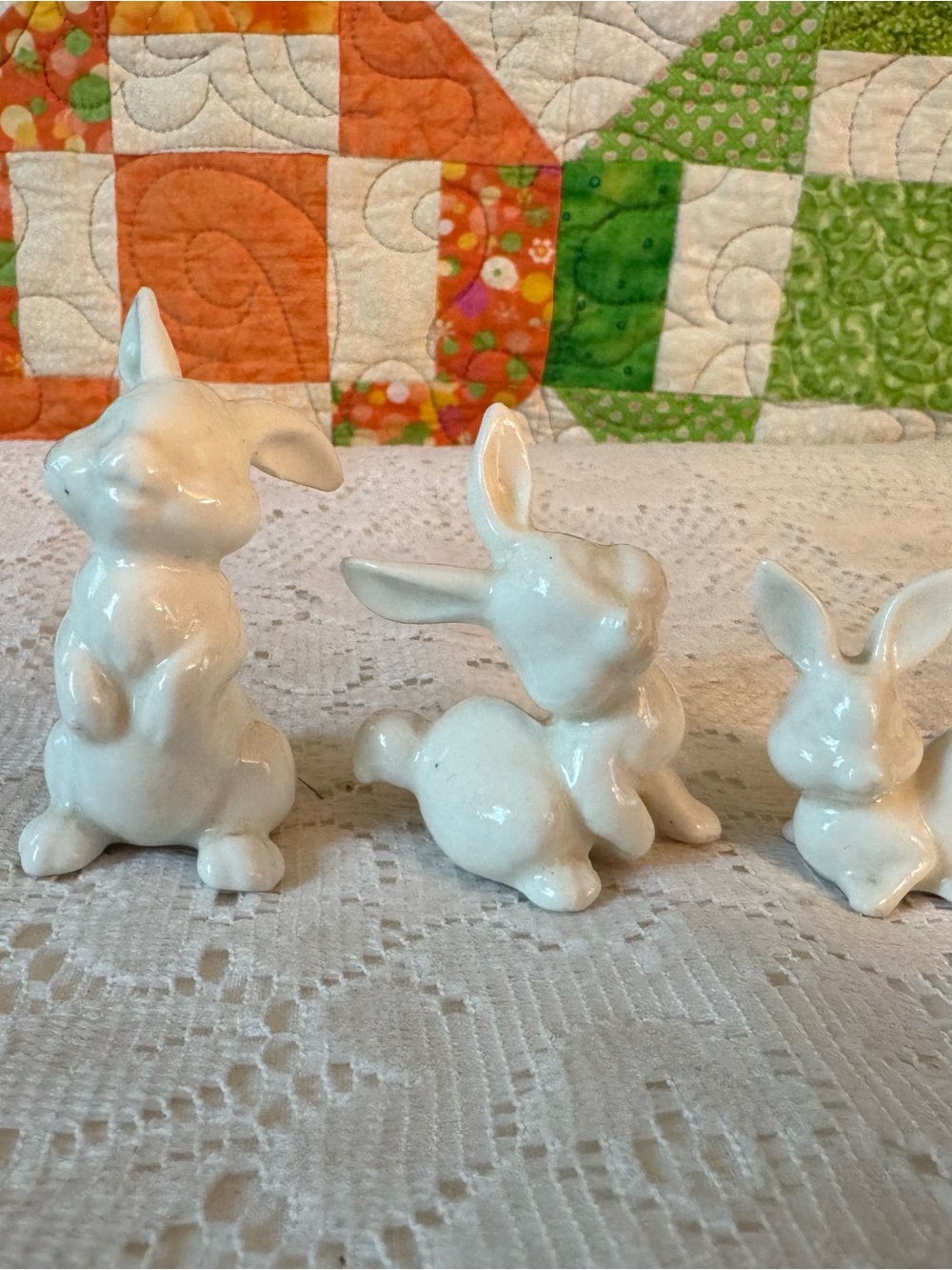 Vintage Norcrest Bunny Rabbit Figurines Mid-century Decor Set of 3 1950-60's - Picture 14 of 14